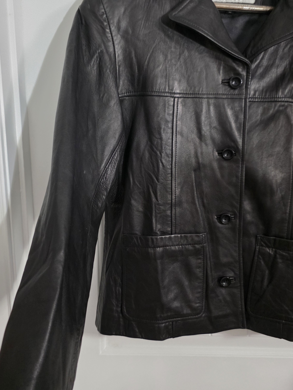 Jones New York Genuine Leather Black Jacket – Size M - Picture 4 of 9